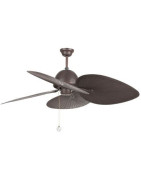 Lubų ventiliatorius Faro Cuba, be šviestuvo, rudos spalvos