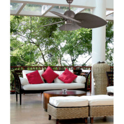 Lubų ventiliatorius Faro Cuba, be šviestuvo, rudos spalvos