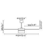 Lubų ventiliatorius Faro Ice LED, su šviestuvu ir garsiakalbiu