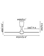 Lubų ventiliatorius Faro Itaca, su DC varikliu, nikelio spalvos