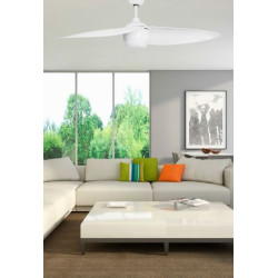 Lubų ventiliatorius Faro Alaska LED, su šviestuvu, baltas