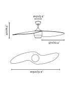 Lubų ventiliatorius Faro Alaska LED, su šviestuvu, baltas