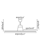 Lubų ventiliatorius Faro Typhoon, su DC varikliu, baltos spalvos