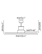 Lubų ventiliatorius Faro Winche, su DC varikliu, juodos spalvos