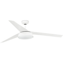 Lubų ventiliatorius Faro Vulcano LED, su šviestuvu, baltas