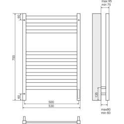 Elektrinis rankšluosčių džiovintuvas Terminus Enisei C9