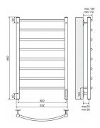 Elektrinis rankšluosčių džiovintuvas Terminus Classic C8