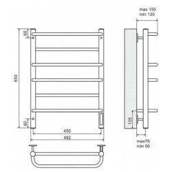 Elektrinis rankšluosčių džiovintuvas Terminus Euromix C6