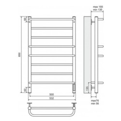 Elektrinis rankšluosčių džiovintuvas Terminus Euromix C8