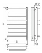 Elektrinis rankšluosčių džiovintuvas Terminus Euromix C8, kairė