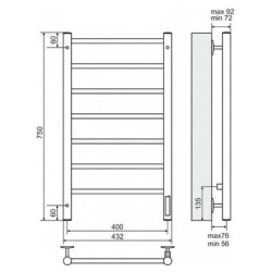 Elektrinis rankšluosčių džiovintuvas Terminus Aurora C7