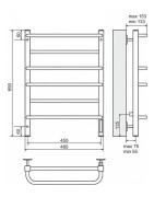 Elektrinis rankšluosčių džiovintuvas Terminus Euromix Kvadro C6
