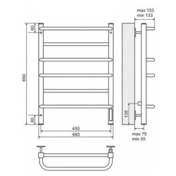 Elektrinis rankšluosčių džiovintuvas Terminus Euromix Kvadro C6