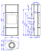 Plieninė krosnelė Romotop Ovalis G 03A, 8kW