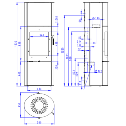 Plieninė krosnelė Romotop Lugo N 03A, 8kW
