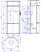 Plieninė krosnelė Romotop Lugano 03, 8kW