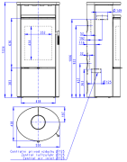 Plieninė krosnelė Romotop Lugano 04, su apdaila, 8kW