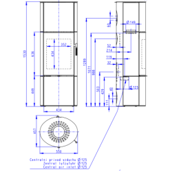 Plieninė krosnelė Romotop Lugano 04A, su apdaila, 8kW