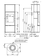 Plieninė krosnelė Romotop Laredo 04A, su apdaila, 6.5kW