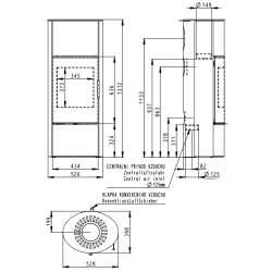 Plieninė krosnelė Romotop Laredo 03A, 6.5kW