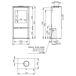 Plieninė krosnelė Romotop Laredo F 03, 6.5kW