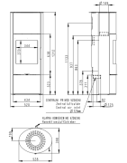 Plieninė krosnelė Romotop Evora 03A, 6.5kW