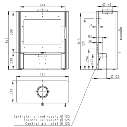 Plieninė krosnelė Romotop Salem 03, 8kW