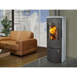 Plieninė krosnelė Romotop Evora 02, su apdaila, 6.5kW