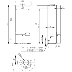 Plieninė krosnelė Romotop Belorado 03, 6.4kW