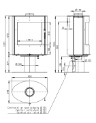 Plieninė krosnelė Romotop Ovalis T 03, 8kW