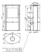 Plieninė krosnelė Romotop Ovalis 02, muilo akmens apdaila, 8kW