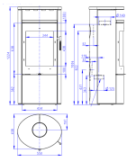 Plieninė krosnelė Romotop Lugo N 02, 8kW