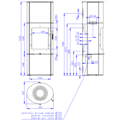 Plieninė krosnelė Romotop Lugo N 02A, 8kW