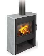 Plieninė krosnelė Romotop Salem 02, muilo akmens apdaila, 8kW