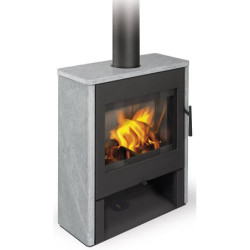 Plieninė krosnelė Romotop Salem 02, muilo akmens apdaila, 8kW