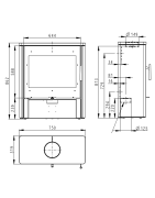 Plieninė krosnelė Romotop Salem 02, muilo akmens apdaila, 8kW