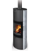 Plieninė krosnelė Romotop Lugano 02A, muilo akmens apdaila, 8kW