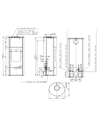 Plieninė krosnelė Romotop Lugo 02W, su šilumokaičiu, 10kW