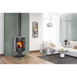 Plieninė krosnelė Romotop Ovalis T 02, muilo akmens apdaila, 8kW