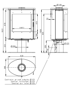 Plieninė krosnelė Romotop Ovalis T 02, muilo akmens apdaila, 8kW