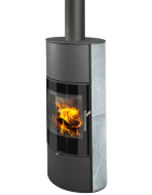 Plieninė krosnelė Romotop Laredo 02A, muilo akmens apdaila,6.5kW