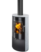 Plieninė krosnelė Romotop Laredo 02, muilo akmens apdaila, 6.5kW