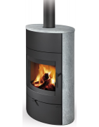 Plieninė krosnelė Romotop Burgos 02, muilo akmens apdaila, 10kW
