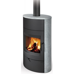 Plieninė krosnelė Romotop Burgos 02, muilo akmens apdaila, 10kW