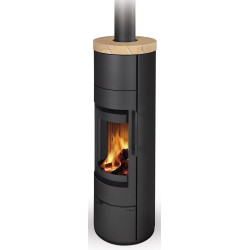 Plieninė krosnelė Romotop Alea 04A, smėlio akmens apdaila