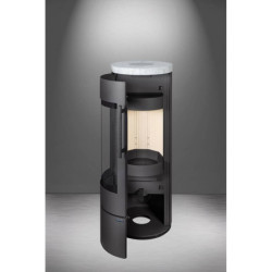 Plieninė krosnelė Romotop Alea 02, muilo akmens apdaila, 7.4kW