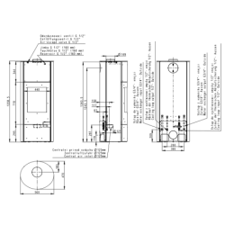 Plieninė krosnelė Romotop Lugo 03W, su šilumokaičiu, 10kW