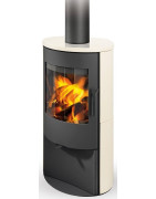 Plieninė krosnelė Romotop Alpera 01, keramikos apdaila, 6.5kW