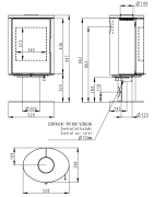 Plieninė krosnelė Romotop Laredo T 04, su apdaila, 6.5kW