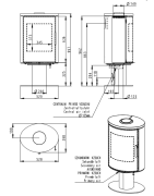 Plieninė krosnelė Romotop Laredo 03, 6.5kW